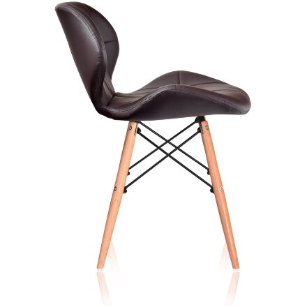 Стул Stool Group Butterfly, коричневый обивка экокожа ножки массив дерева 
