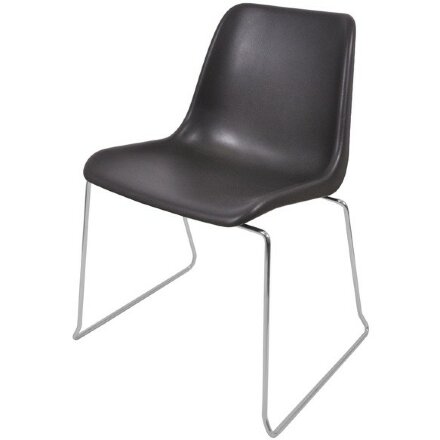 Стул пластиковый на металлокаркасе Vicenza -3 Marrone brown Ral 8019 Коричневый