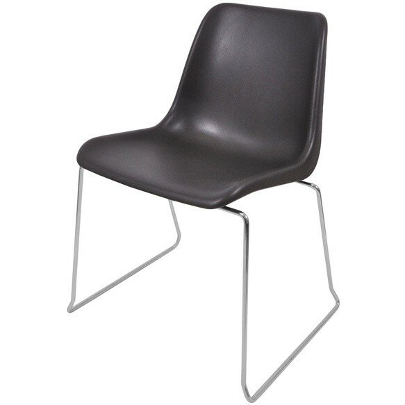 Стул пластиковый на металлокаркасе Vicenza -3 Marrone brown Ral 8019 Коричневый Стул пластиковый на металлокаркасе Vicenza -3 Marrone brown Ral 8019 Коричневый