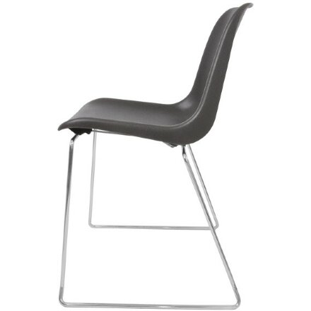 Стул пластиковый на металлокаркасе Vicenza -3 Marrone brown Ral 8019 Коричневый