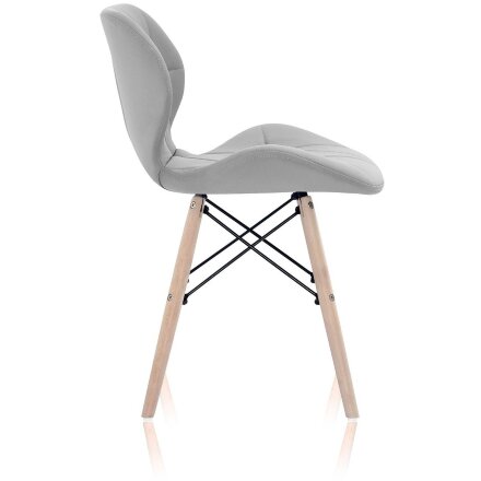 Стул Stool Group Butterfly, серый обивка экокожа ножки массив дерева 