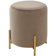 Пуф для гостиной RICE BLUVEL-40 BEIGE / GOLD М-City