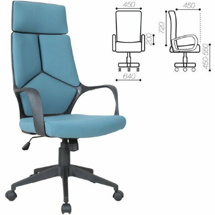 Кресло офисное BRABIX PREMIUM &quot;Prime EX-515&quot;, ткань, голубое, 531568 Голубой
