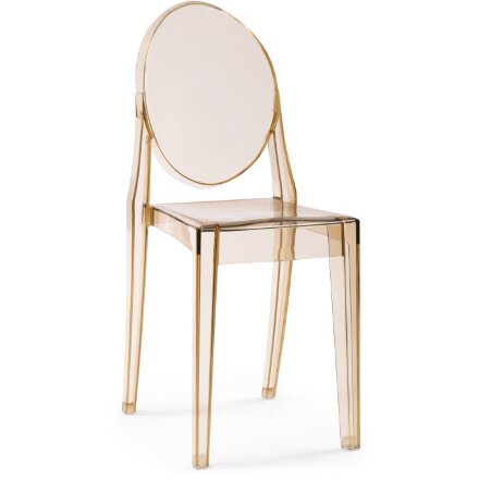 Пластиковый стул Victoria clear brown 