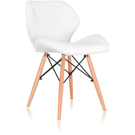 Стул Stool Group Butterfly, белый обивка экокожа ножки массив дерева 