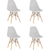 Стул Eames Style DSW светло-серый x4