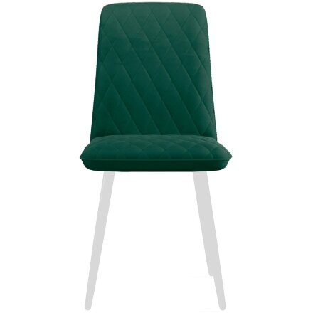 Стул DikLine 205 B10 GREEN/ножки белые 