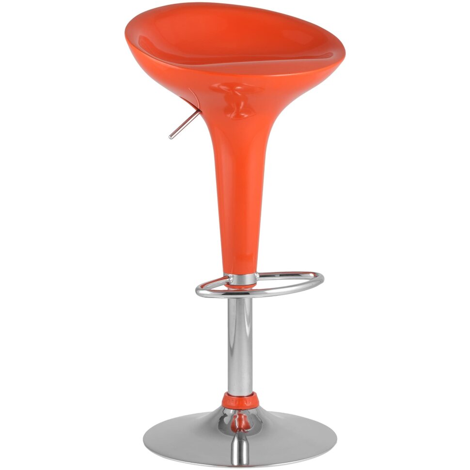 Барный стул Stool Group Bomba (Бомба) оранжевый газ-лифт, пластик, хром Барный стул Stool Group Bomba (Бомба) оранжевый газ-лифт, пластик, хром