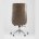 Компьютерное кресло Stool Group TopChairs Crown офисное для руководителя коричневое, обивка экокожа, металлический каркас 