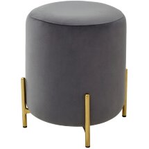 Пуф для гостиной RICE BLUVEL-14 GREY / GOLD М-City