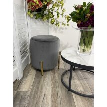 Пуф для гостиной RICE BLUVEL-14 GREY / GOLD М-City