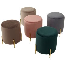 Пуф для гостиной RICE BLUVEL-14 GREY / GOLD М-City
