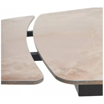 Керамический стол Alatri 120 gloss amber jade solid ceramic / black 