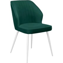 Стул DikLine 222М В10 GREEN, ножки белые