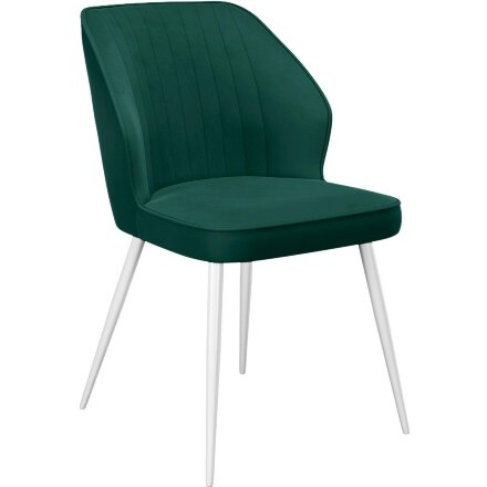 Стул DikLine 222М В10 GREEN, ножки белые 