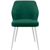 Стул DikLine 222М В10 GREEN, ножки белые