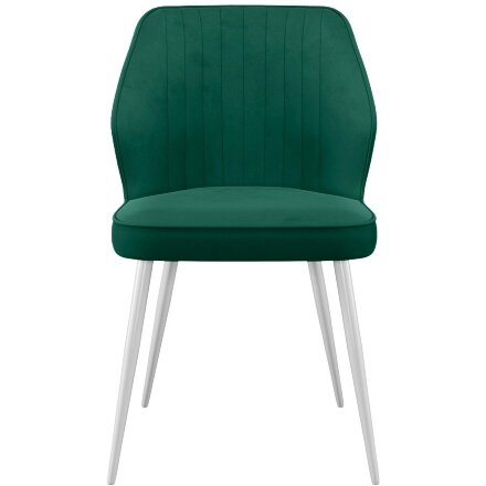 Стул DikLine 222М В10 GREEN, ножки белые 