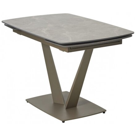 Керамический стол Alatri 120 matt latte stone solid ceramic / taupe 