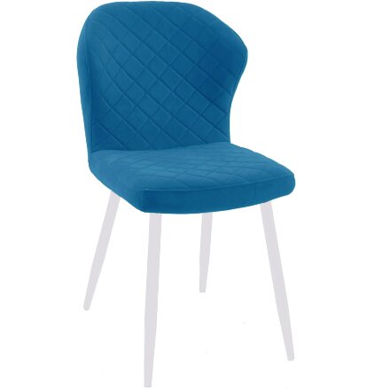 Стул DikLine 239М B8 BLUE, ножки белые 