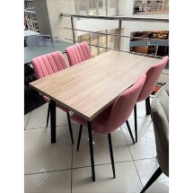 Стол ФИН 120 Дуб Канзас/ черный каркас М-City