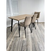 Стол ФИН 120 Дуб Канзас/ черный каркас М-City