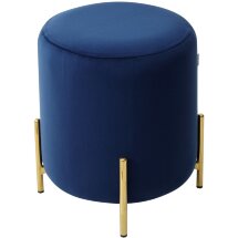 Пуф для гостиной RICE BLUVEL-86 NAVY BLUE / GOLD М-City