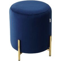 Пуф для гостиной RICE BLUVEL-86 NAVY BLUE / GOLD М-City