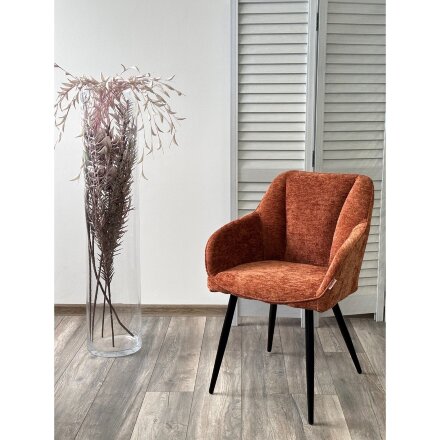 Стул REFLET 3018-09 терракотовый, шенилл / черный каркас, ®DISAUR 