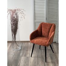 Стул REFLET 3018-09 терракотовый, шенилл / черный каркас, ®DISAUR