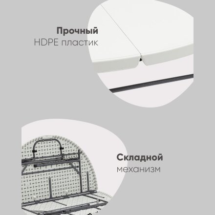 Стол складной круглый Кейт 150 