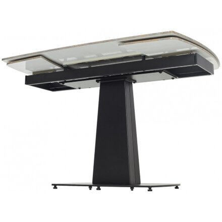Керамический стол Balde 140 gloss amber jade solid ceramic / black 