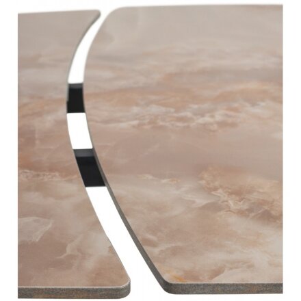 Керамический стол Balde 140 gloss amber jade solid ceramic / black 