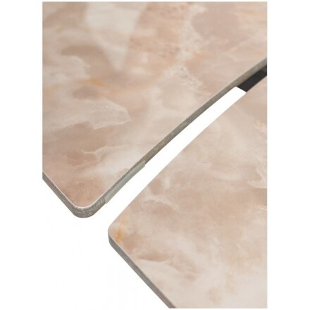 Керамический стол Balde 140 gloss amber jade solid ceramic / black 