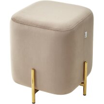 Пуф для гостиной ARES BLUVEL-40 BEIGE / GOLD М-City