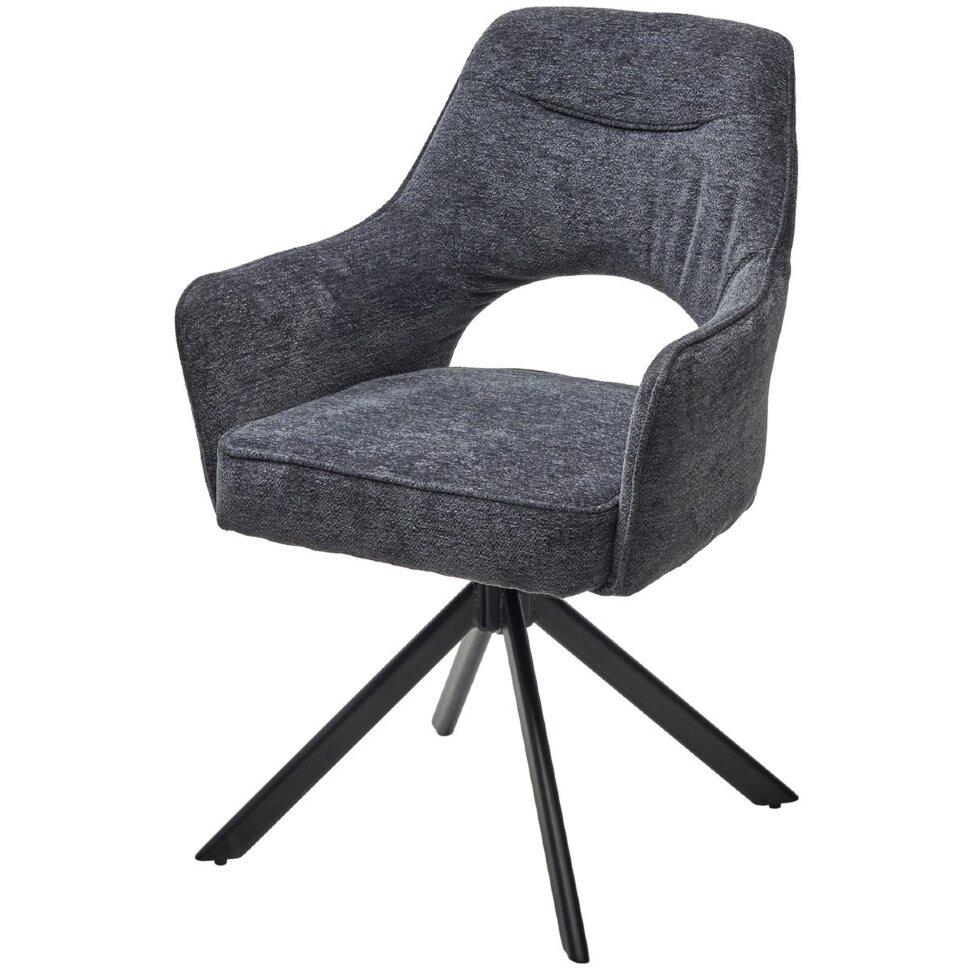 Стул GUARA 180 град. поворот. цвет серый RAVEN 18 / черный каркас, ®DISAUR Стул GUARA 180 град. поворот. цвет серый RAVEN 18 / черный каркас, ®DISAUR