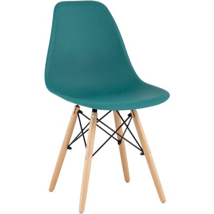 Стул Eames Style DSW темно-бирюзовый x4 (разборный каркас) 