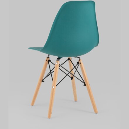 Стул Eames Style DSW темно-бирюзовый x4 (разборный каркас) 