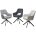 Стул GUARA 180 град. поворот. цвет бежево-белый RAVEN 22 / черный каркас, ®DISAUR 