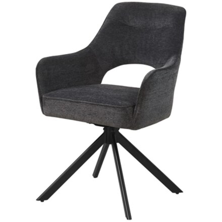 Стул GUARA 180 град. поворот. цвет бежево-белый RAVEN 22 / черный каркас, ®DISAUR 