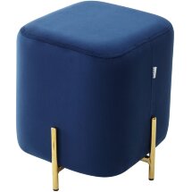 Пуф для гостиной ARES BLUVEL-86 NAVY BLUE / GOLD М-City