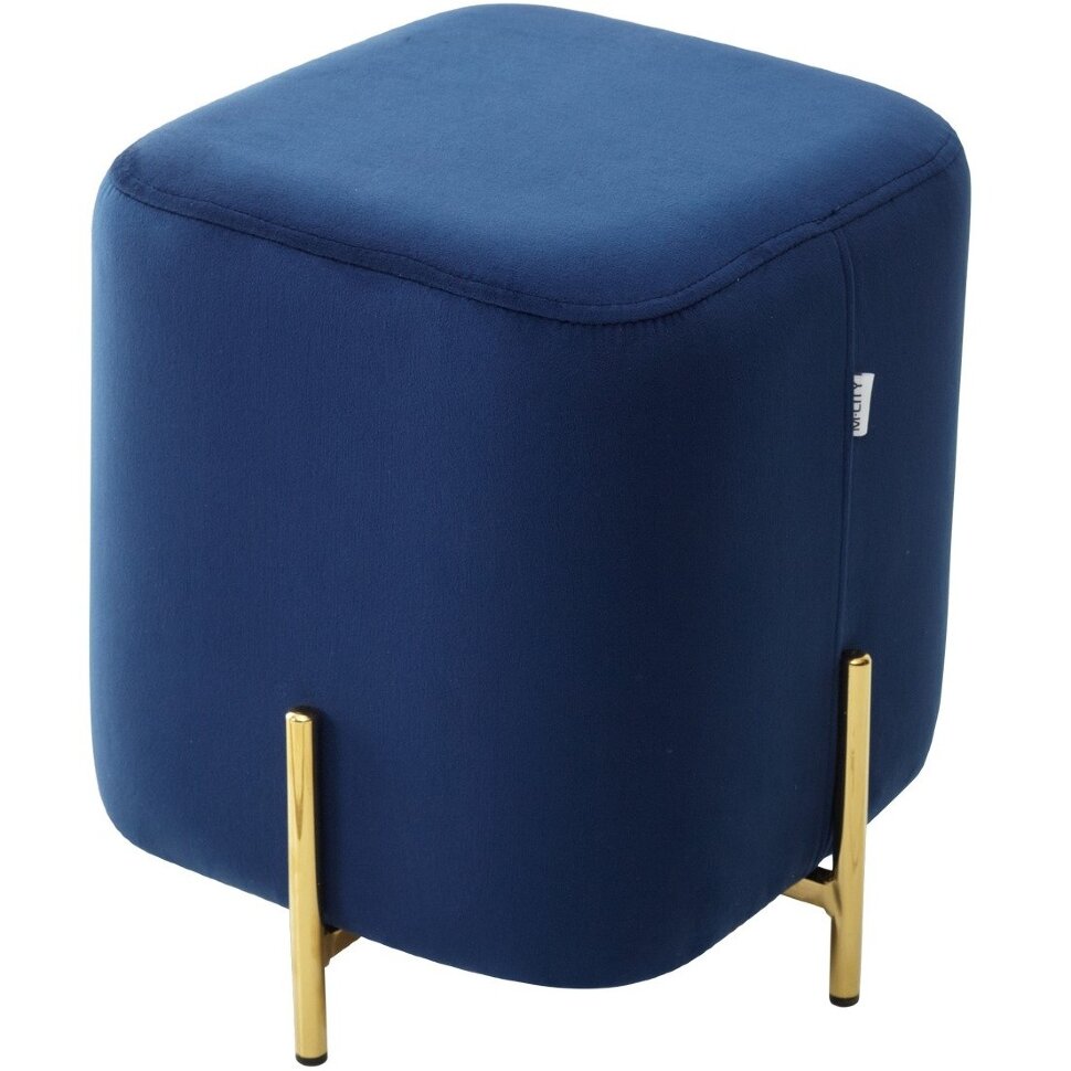 Пуф для гостиной ARES BLUVEL-86 NAVY BLUE / GOLD М-City Пуф для гостиной ARES BLUVEL-86 NAVY BLUE / GOLD М-City