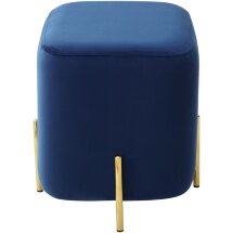 Пуф для гостиной ARES BLUVEL-86 NAVY BLUE / GOLD М-City