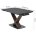 Керамический стол Blanco 160 matt black marble solid ceramic / орех 
