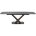 Керамический стол Blanco 160 matt black marble solid ceramic / орех 