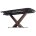 Керамический стол Blanco 160 matt black marble solid ceramic / орех 