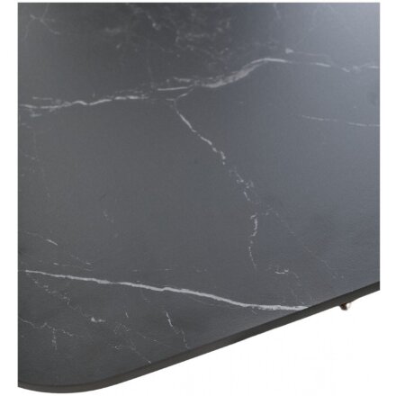 Керамический стол Blanco 160 matt black marble solid ceramic / орех 