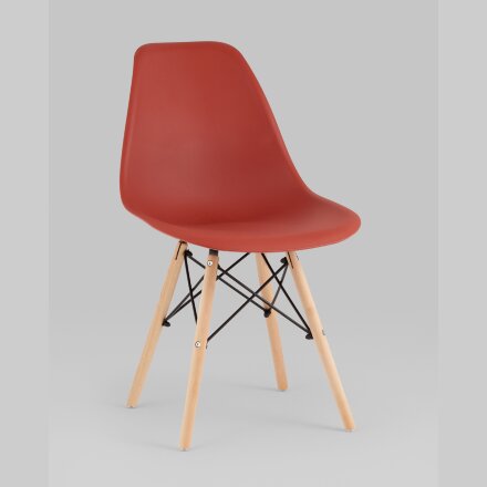 Стул Eames Style DSW терракотовый x4 (разборный каркас) 
