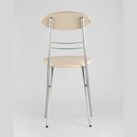Стул складной Stool Group М8-01 Компакт Слоновая кость, металлический каркас, кожа PVC 