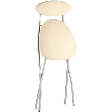 Стул складной Stool Group М8-01 Компакт Слоновая кость, металлический каркас, кожа PVC 