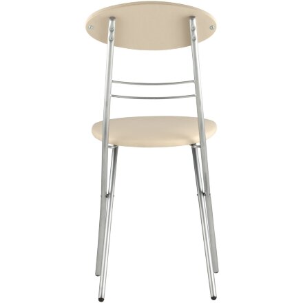 Стул складной Stool Group М8-01 Компакт Слоновая кость, металлический каркас, кожа PVC 